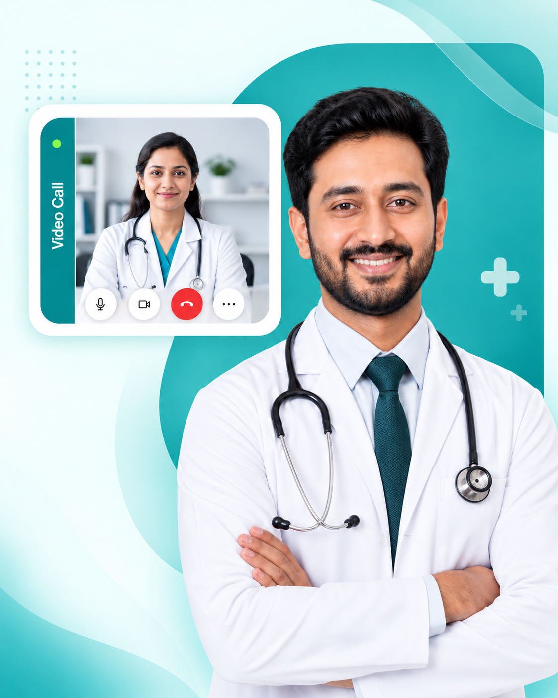 Experienced doctor with a tablet
